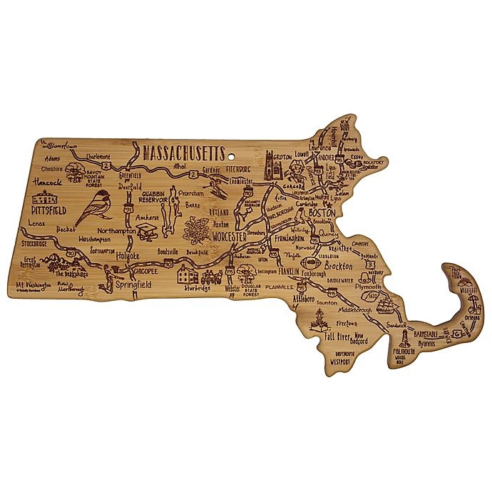 slide 1 of 1, Totally Bamboo Massachusetts Destination Cutting Board, 1 ct