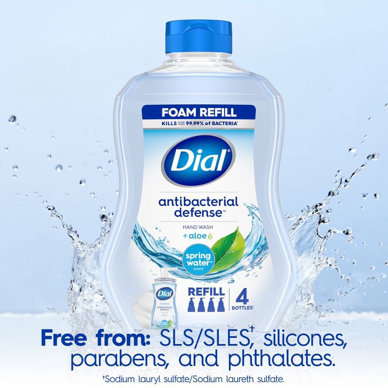 slide 5 of 12, Dial Foaming Antibacterial Defense Hand Wash Refill - Spring Water - 30 fl oz, 30 fl oz