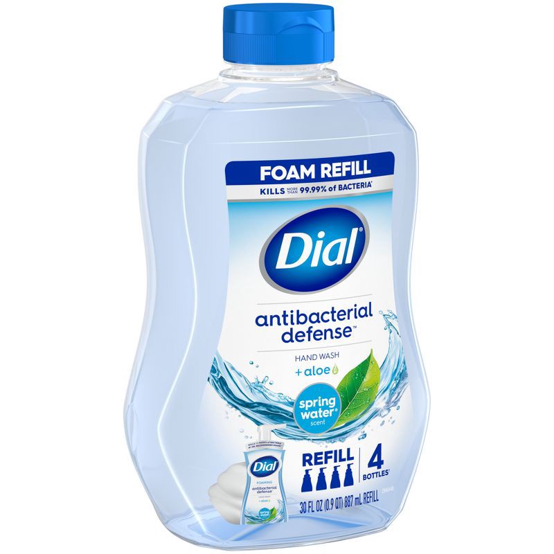 slide 11 of 12, Dial Foaming Antibacterial Defense Hand Wash Refill - Spring Water - 30 fl oz, 30 fl oz