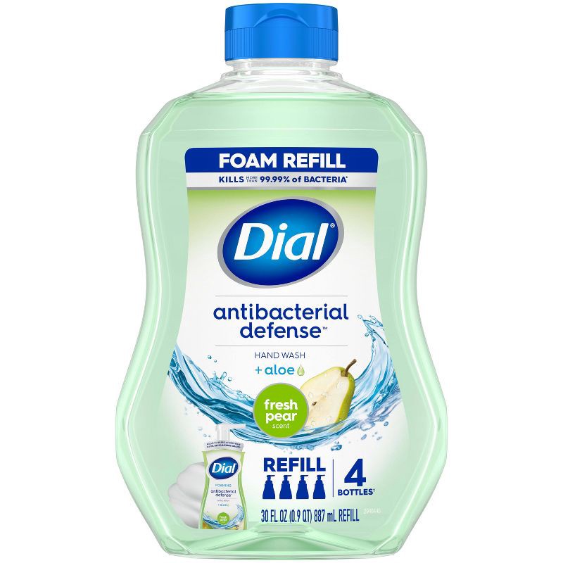 slide 1 of 10, Dial Foaming Antibacterial Defense Hand Wash Refill - Fresh Pear - 30 fl oz, 30 fl oz
