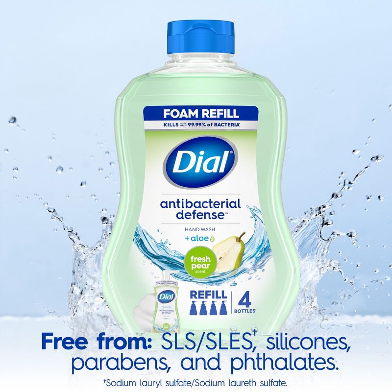 slide 6 of 10, Dial Foaming Antibacterial Defense Hand Wash Refill - Fresh Pear - 30 fl oz, 30 fl oz