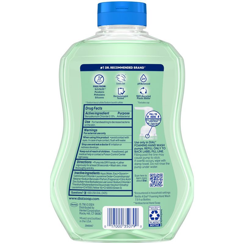 slide 10 of 10, Dial Foaming Antibacterial Defense Hand Wash Refill - Fresh Pear - 30 fl oz, 30 fl oz