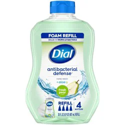 Dial Foaming Antibacterial Defense Hand Wash Refill - Fresh Pear - 30 fl oz