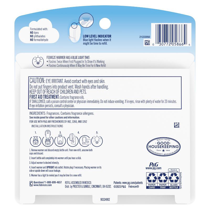 slide 13 of 13, Febreze Downy Infusions Calm Plug Dual Air Freshener Refill - Lavender & Vanilla Bean - 1.75 fl oz/2pk, 1.75 fl oz, 2 ct