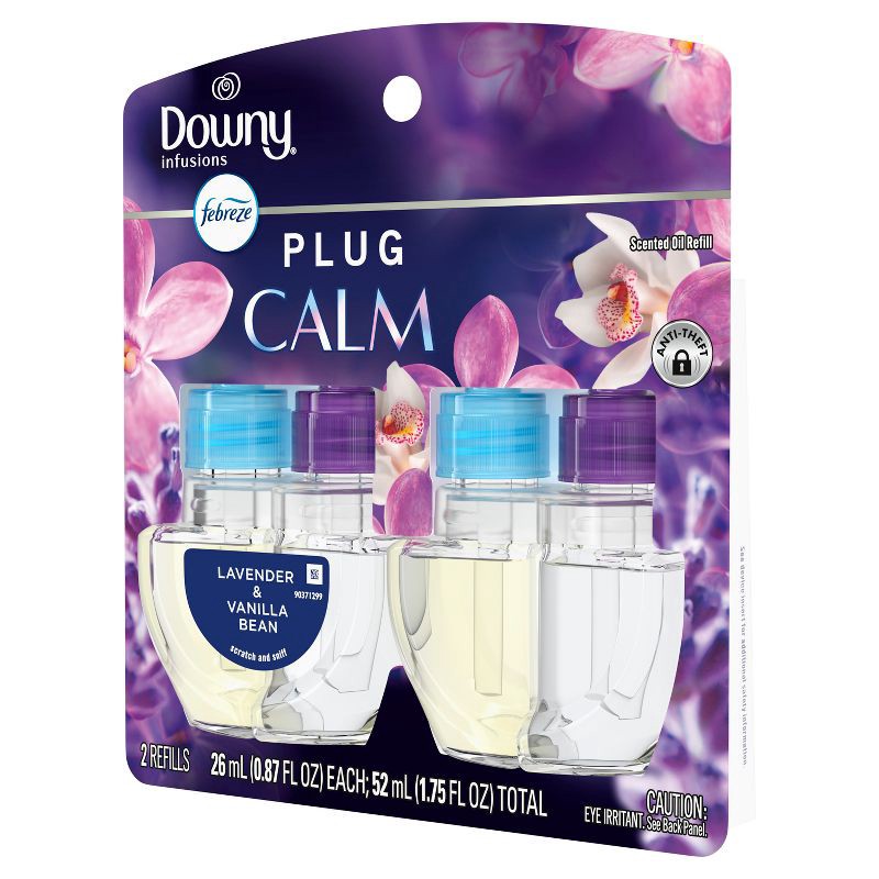slide 11 of 13, Febreze Downy Infusions Calm Plug Dual Air Freshener Refill - Lavender & Vanilla Bean - 1.75 fl oz/2pk, 1.75 fl oz, 2 ct