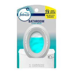 Febreze Citrus Breeze Bathroom Air Freshener: Non-Powered, Oil, 0.25 oz, Dye-Free