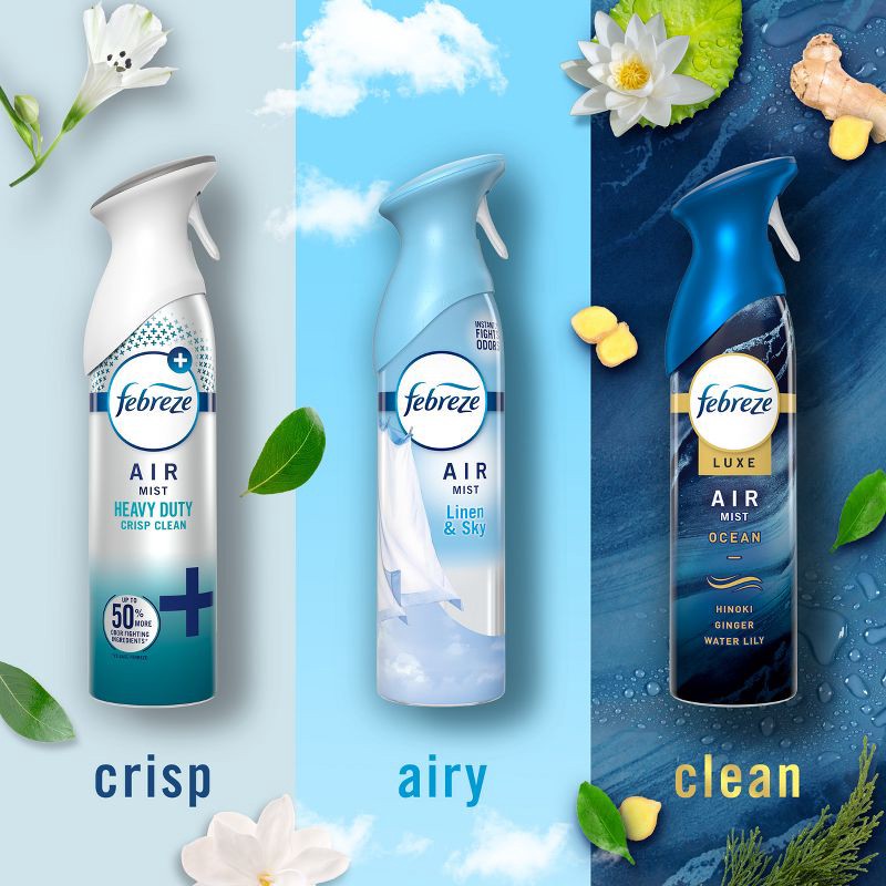 slide 4 of 11, Febreze Air Mist Variety Pack Air Fresheners - 3pk, 3 ct