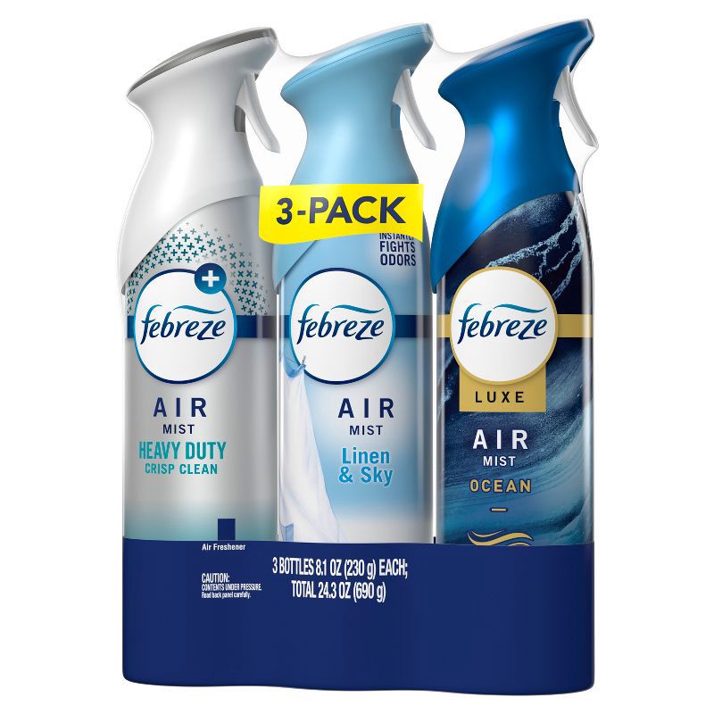 slide 10 of 11, Febreze Air Mist Variety Pack Air Fresheners - 3pk, 3 ct