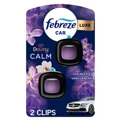 Febreze Downy Infusions Calm Car Air Freshener - Lavender & Vanilla Bean - 0.14 fl oz/2pk