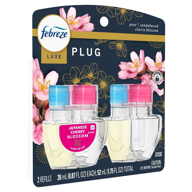 slide 13 of 16, Febreze Dual Plug Air Freshener Refill Plug -Japanese Cherry Blossom - 1.75 fl oz/2pk, 1.75 fl oz, 2 ct
