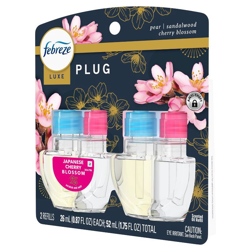 slide 14 of 16, Febreze Dual Plug Air Freshener Refill Plug -Japanese Cherry Blossom - 1.75 fl oz/2pk, 1.75 fl oz, 2 ct