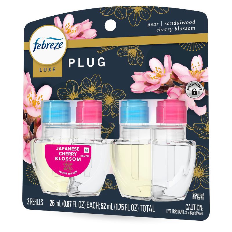 slide 15 of 16, Febreze Dual Plug Air Freshener Refill Plug -Japanese Cherry Blossom - 1.75 fl oz/2pk, 1.75 fl oz, 2 ct