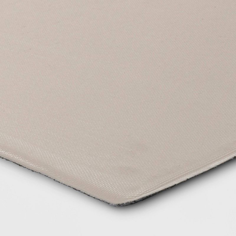 slide 4 of 4, 1'8"x5' Rectangle Indoor Floor Mat Gray - Threshold™: Basket Weave, Kitchen Floor Mat, PVC Backing, Flat Pile, 1 ct