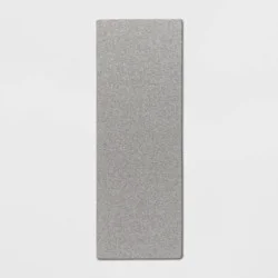 1'8"x5' Rectangle Indoor Floor Mat Gray - Threshold™: Basket Weave, Kitchen Floor Mat, PVC Backing, Flat Pile