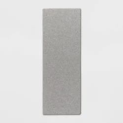 1'8"x5' Rectangle Indoor Floor Mat Gray - Threshold™: Basket Weave, Kitchen Floor Mat, PVC Backing, Flat Pile