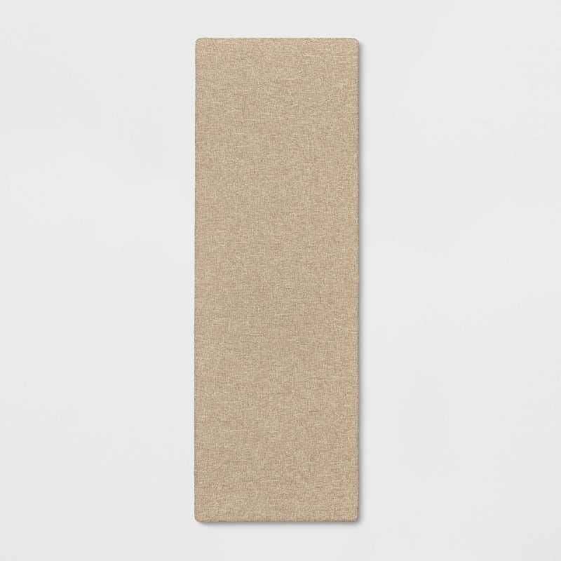slide 1 of 4, 1'8"x5' Rectangle Indoor Floor Mat Tan - Threshold™: Kitchen Runner, Basket Weave, Flat Pile, Polyester, 1 ct