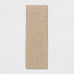 1'8"x5' Rectangle Indoor Floor Mat Tan - Threshold™: Kitchen Runner, Basket Weave, Flat Pile, Polyester
