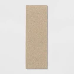 1'8"x5' Rectangle Indoor Floor Mat Tan - Threshold™: Kitchen Runner, Basket Weave, Flat Pile, Polyester