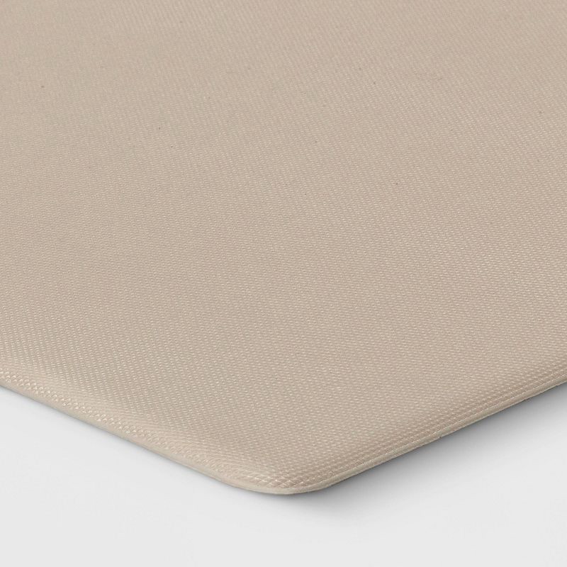slide 4 of 4, 1'6"x2'6" Rectangle Indoor Floor Mat Tan - Threshold™: Basket Weave, Kitchen Comfort, Flat Pile, PVC Backing, 1 ct