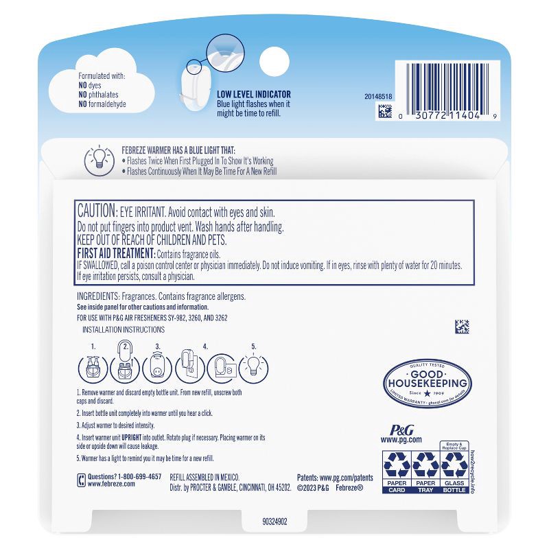 slide 14 of 14, Febreze Plug Dual Refill Air Freshener - Refresh & Energize - 2ct, 2 ct