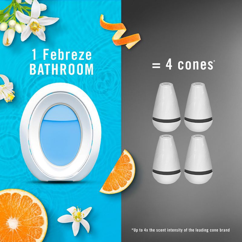 slide 6 of 14, Febreze Refresh & Energize Bathroom Air Freshener, 1 ct