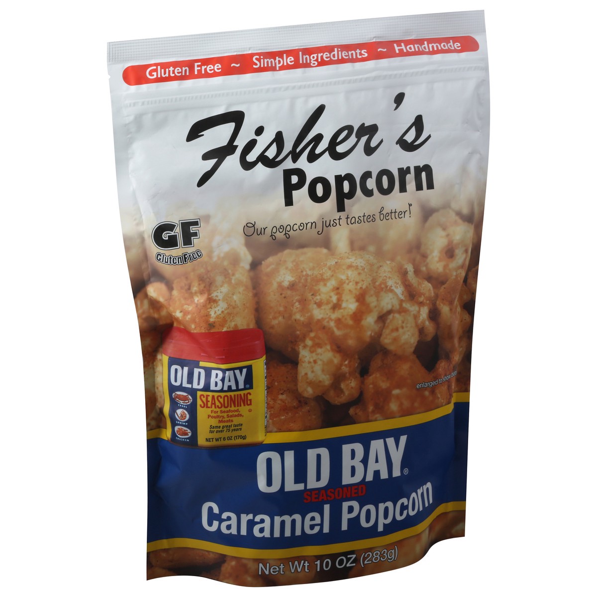 slide 9 of 11, Fishers Popcorn Old Bay Carame, 1 ct