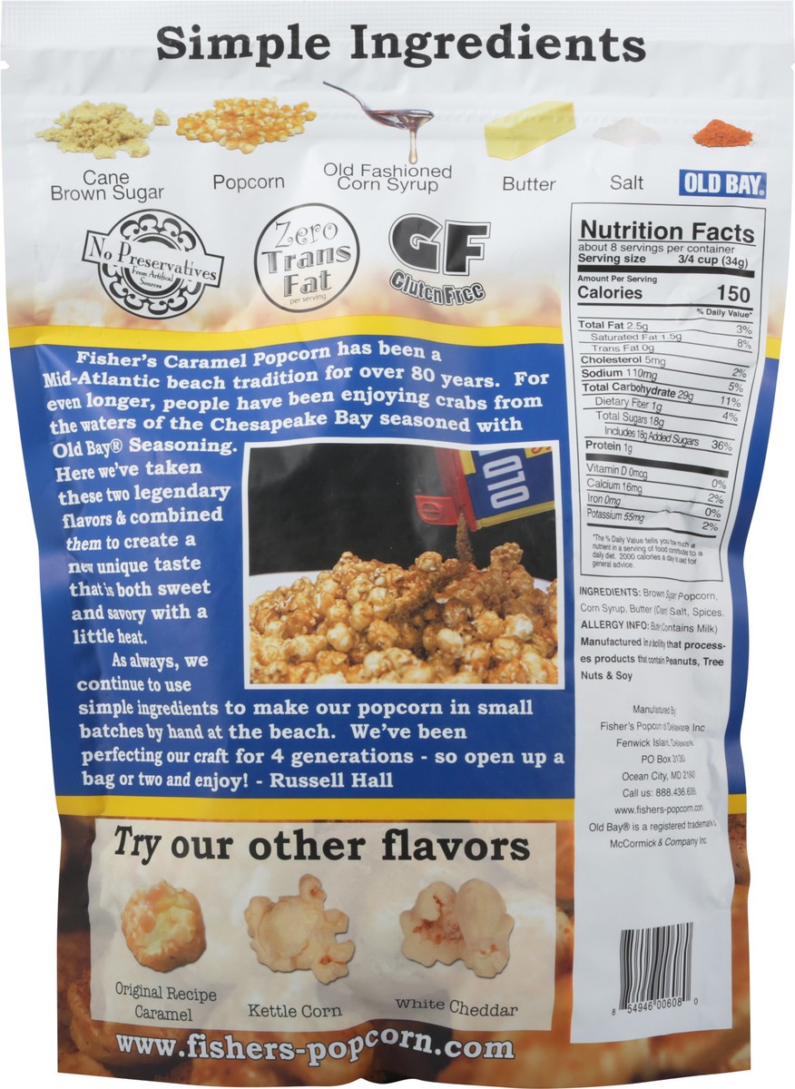 slide 2 of 11, Fishers Popcorn Old Bay Carame, 1 ct