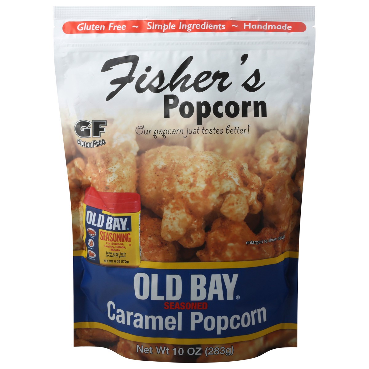 slide 6 of 11, Fishers Popcorn Old Bay Carame, 1 ct
