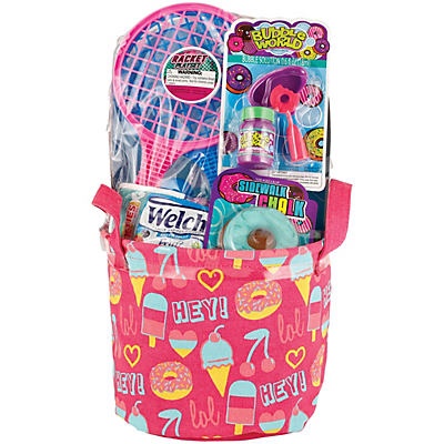 slide 1 of 1, Wonder Treats Pink Ice Cream Collapsible Easter Gift Bucket, 1 ct