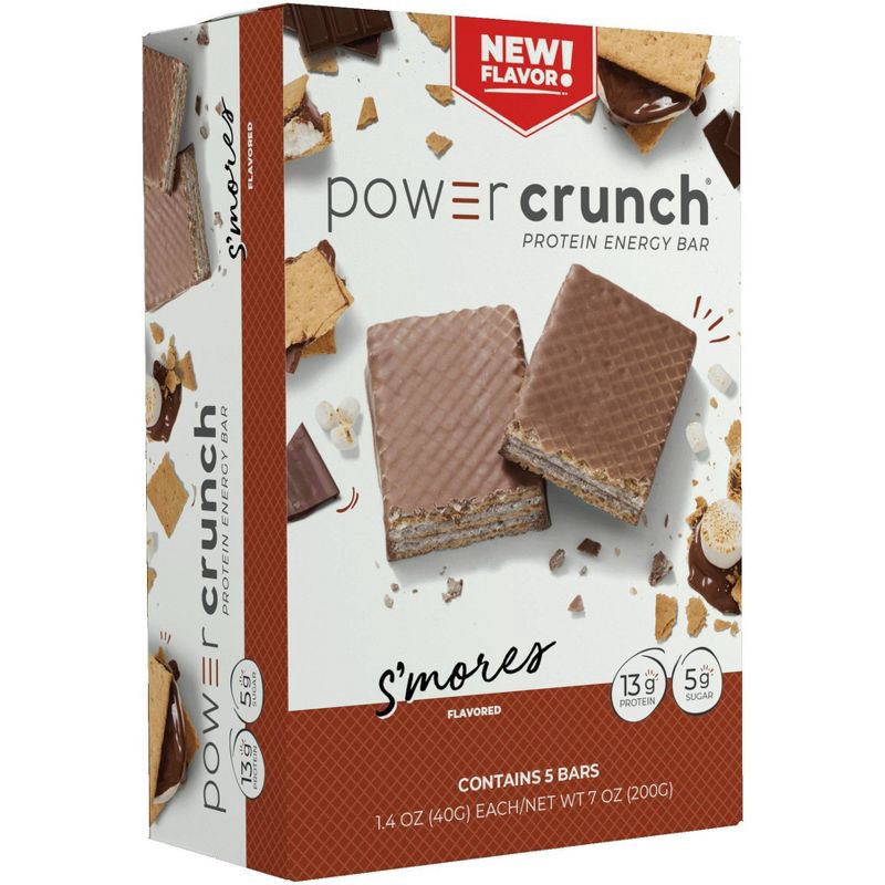 slide 1 of 6, Power Crunch Original S'MORES Nutrition Bars - 7oz/5ct, 5 ct; 7 oz