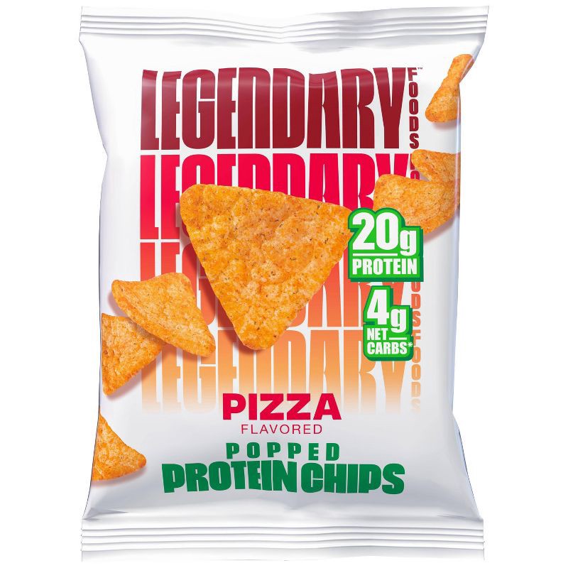 slide 3 of 5, Legendary Foods Gluten Free and Keto Friendly Popped Protein Chips - Pizza - 4.8oz/4ct, 4 ct; 4.8 oz