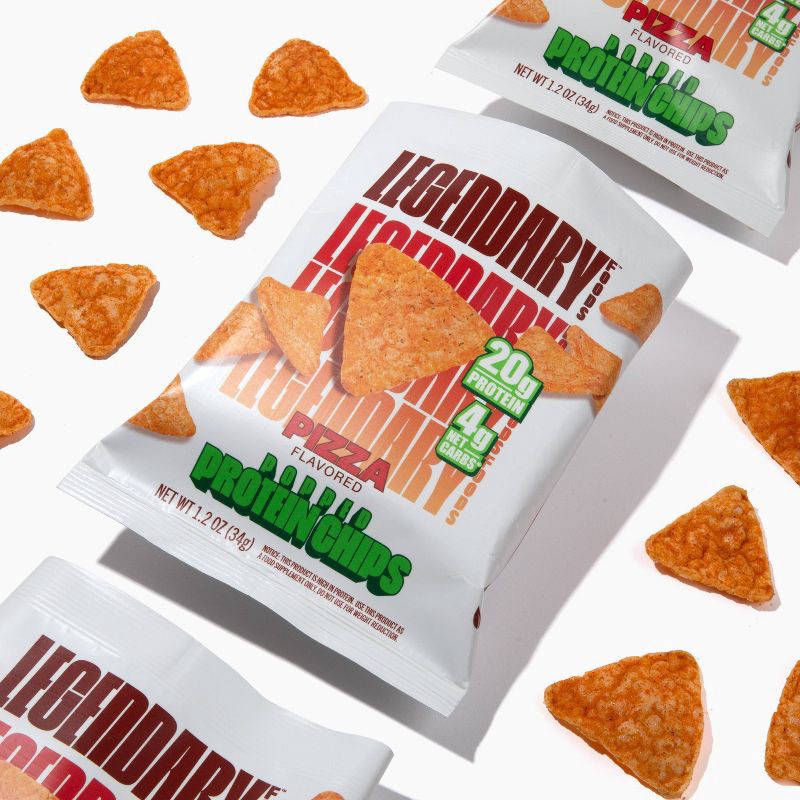 slide 4 of 5, Legendary Foods Gluten Free and Keto Friendly Popped Protein Chips - Pizza - 4.8oz/4ct, 4 ct; 4.8 oz