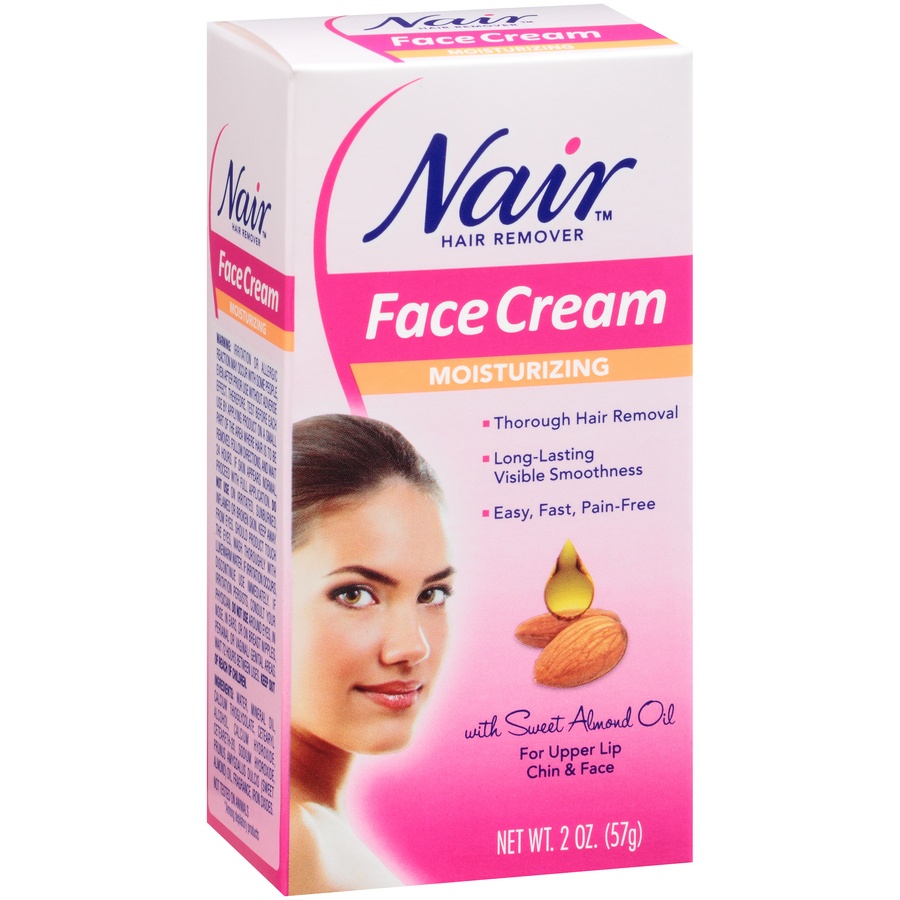 slide 2 of 7, Nair Facial Hair Remover Cream, 2 oz