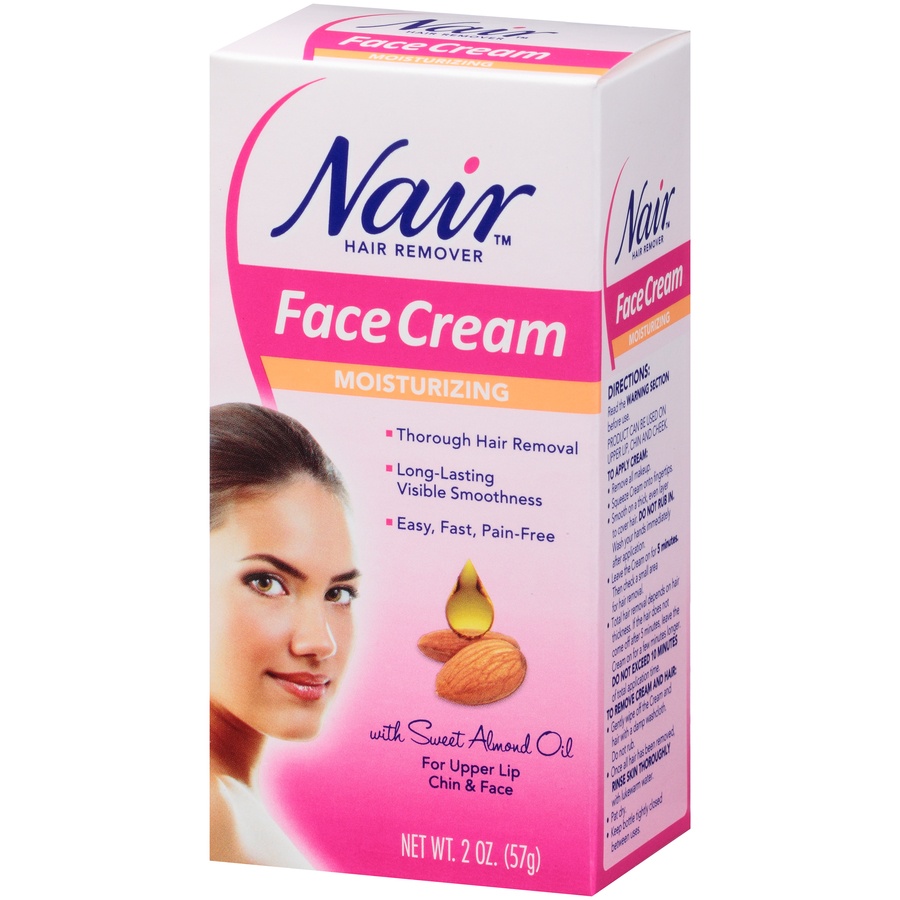 slide 3 of 7, Nair Facial Hair Remover Cream, 2 oz
