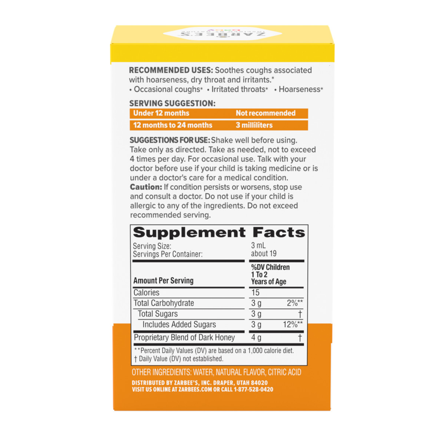 slide 6 of 8, Zarbees Naturals Childrens Bby Zarbees Cough Peach, 1 ct