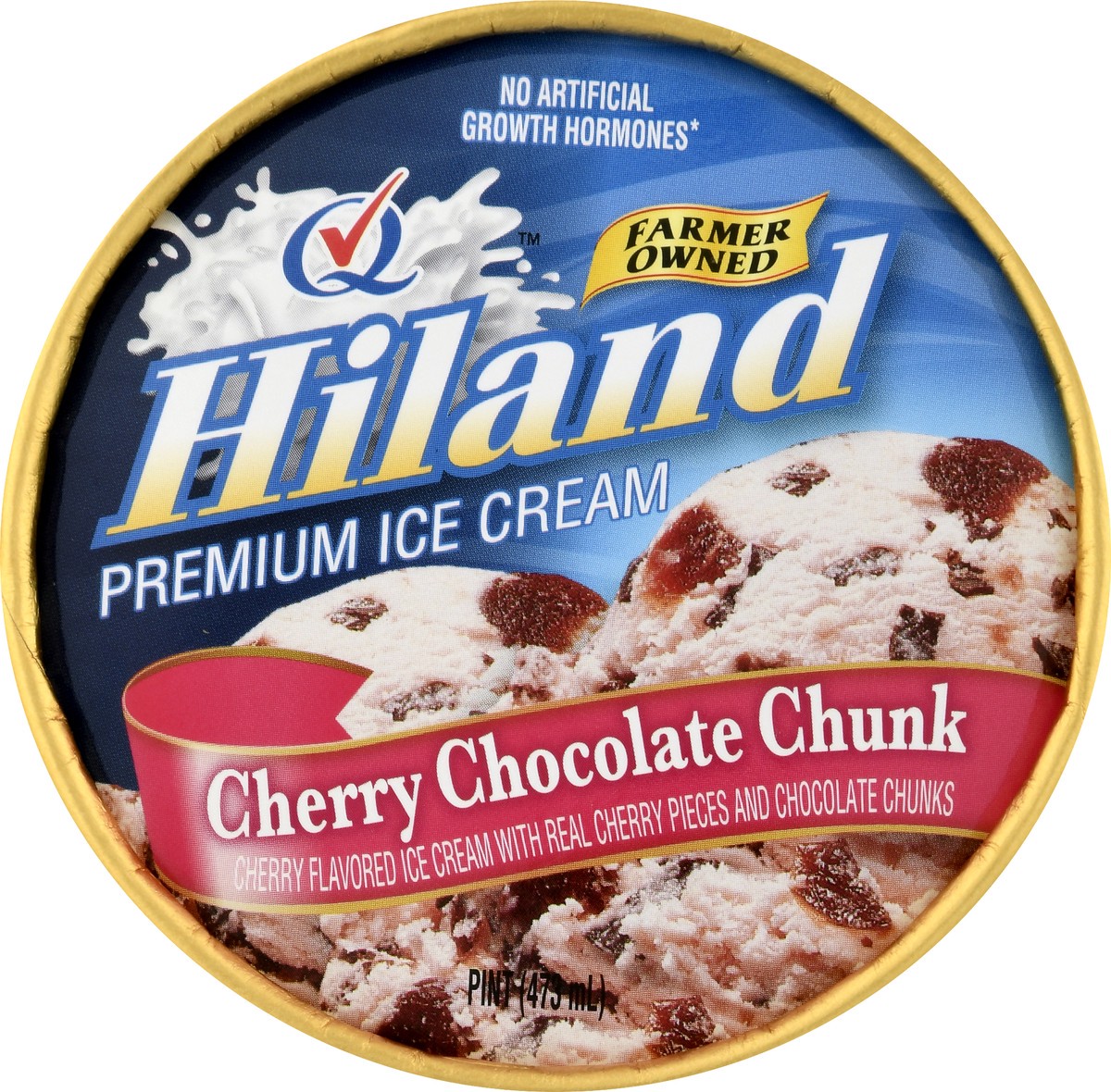 slide 6 of 13, Hiland Dairy Premium Cherry Chocolate Chunk Ice Cream 1 pt, 1 pint