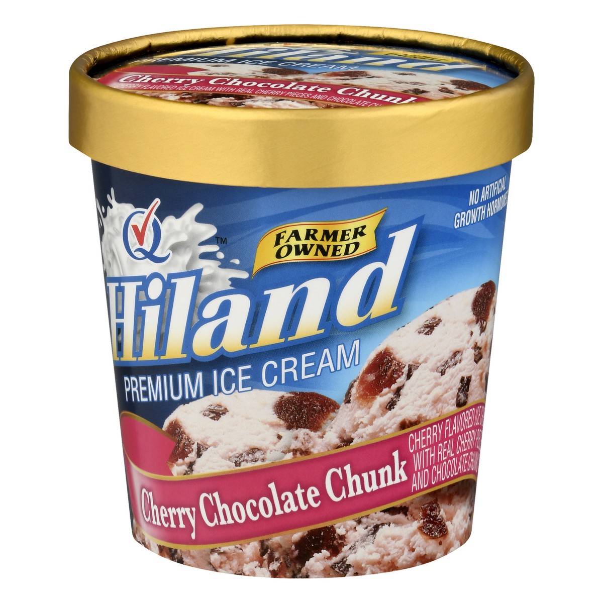 slide 12 of 13, Hiland Dairy Premium Cherry Chocolate Chunk Ice Cream 1 pt, 1 pint