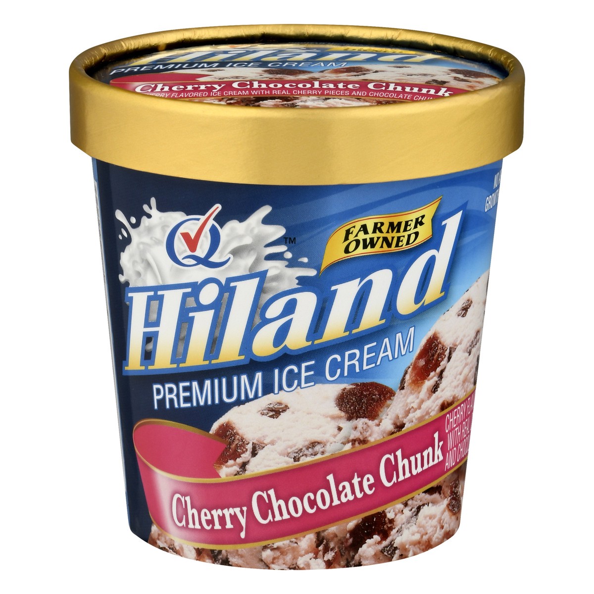 slide 8 of 13, Hiland Dairy Premium Cherry Chocolate Chunk Ice Cream 1 pt, 1 pint