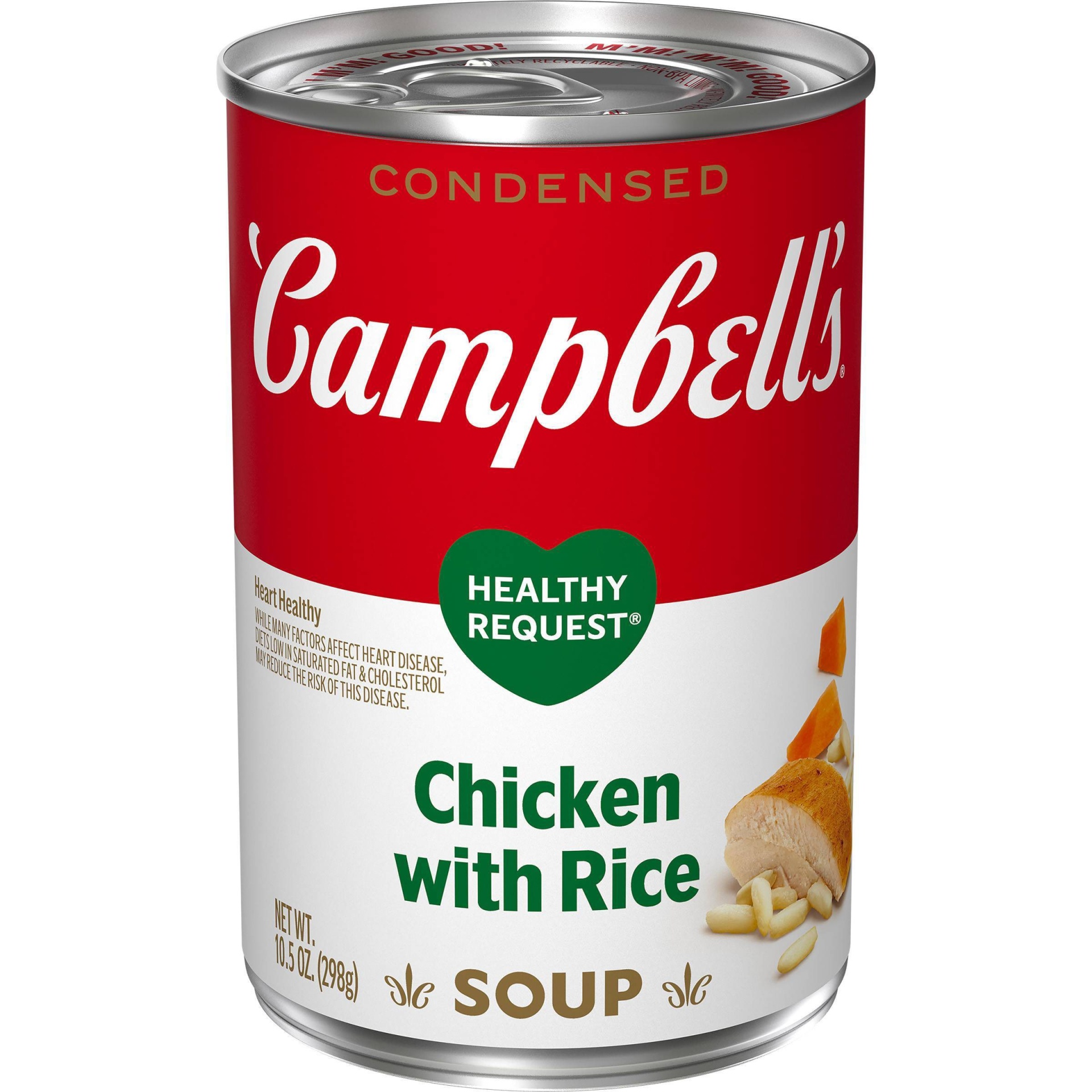 slide 1 of 8, Campbell's Condensed Healthy Request Chicken With Rice Soup, 10.5 oz
