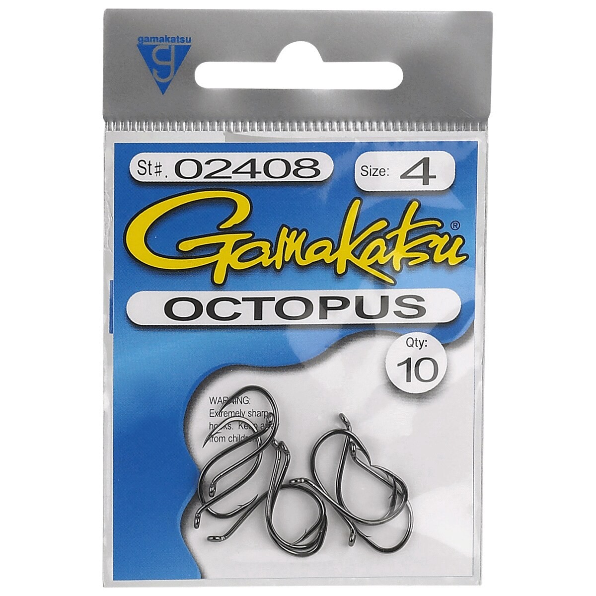 slide 1 of 1, Gamakatsu Octopus Hooks 2408, Size 4, 10 ct