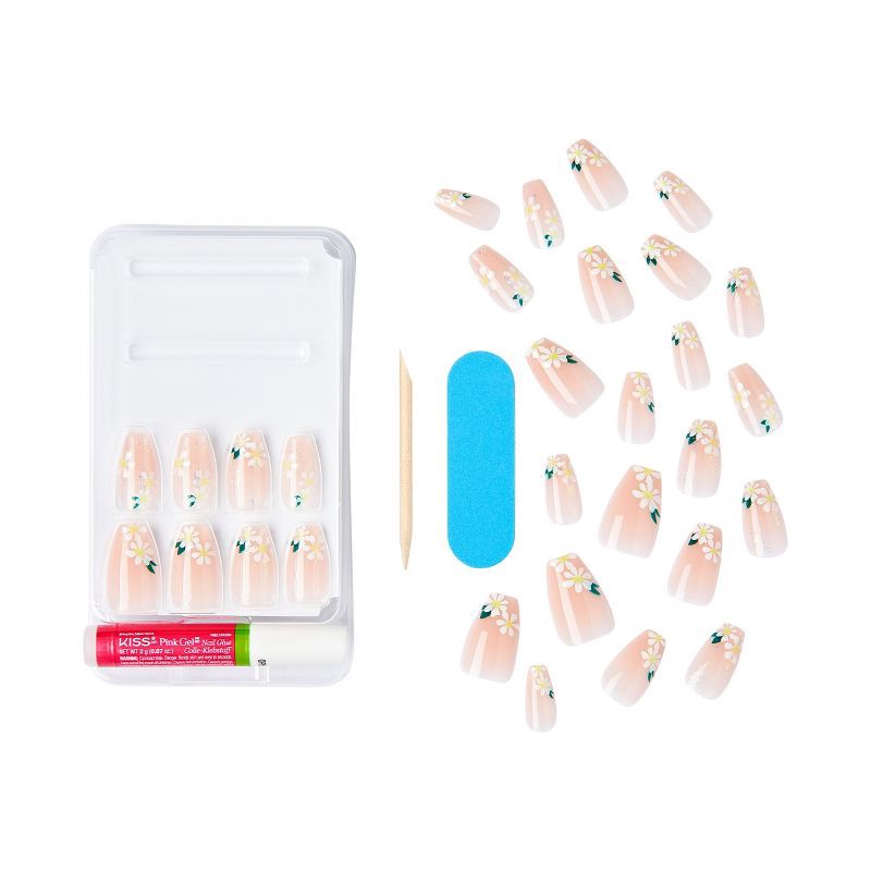 slide 3 of 8, KISS Products Voguish Fantasy Fake Nails - 4 Wheel Drive - 31ct, 31 ct