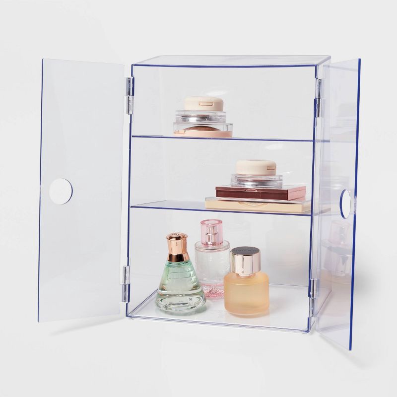 slide 3 of 4, Clear Storage Case with Hinged Doors - Brightroom™, 1 ct
