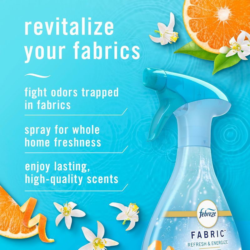 slide 2 of 13, Febreze Fabric Rejuvenating Air Freshener - Water Zesty Orange Blossom - 23.6 fl oz, 23.6 fl oz