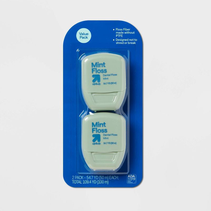 slide 1 of 3, Dental Floss - Mint - 2pk - up&up™, 2 ct