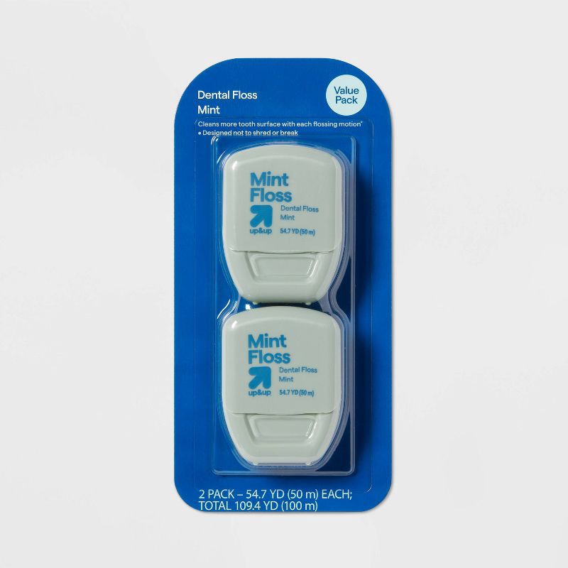 slide 1 of 3, Dental Floss - Mint - 2pk - up&up™, 2 ct