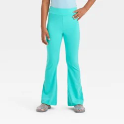 Girls' Flare Leggings - Cat & Jack™ Turquoise Blue XS