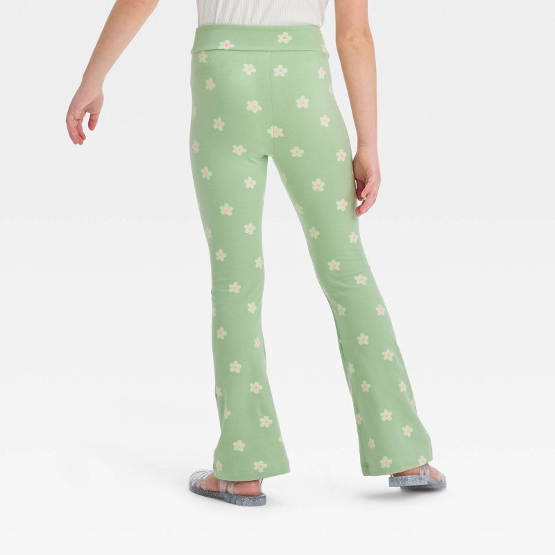 Cat & Jack Girl’s Leggings - White Floral