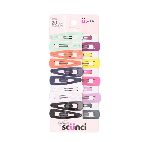 slide 1 of 1, scünci Snap Clips, 20 ct