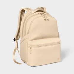14L Faux Neoprene Backpack - All In Motion™ Tan: Water-Resistant Knit Bookbag
