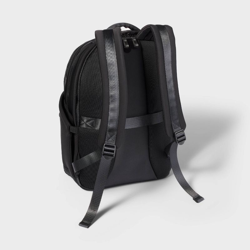 slide 2 of 6, 14L Faux Neoprene Backpack - All In Motion™️Black: Unstructured Knit Design, 14 liter